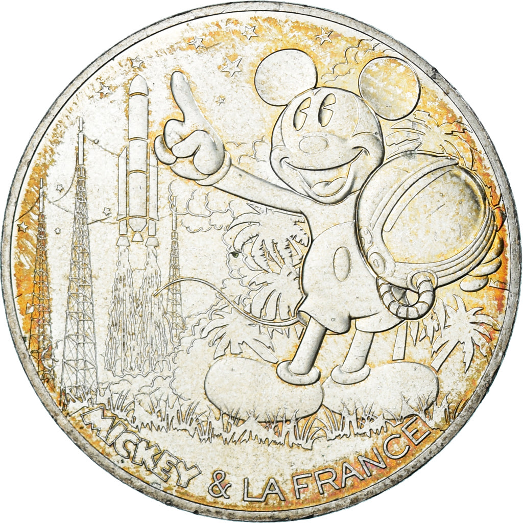 France, 10 Euro, 2018, Mickey -Guyane, MS(60-62), Silver