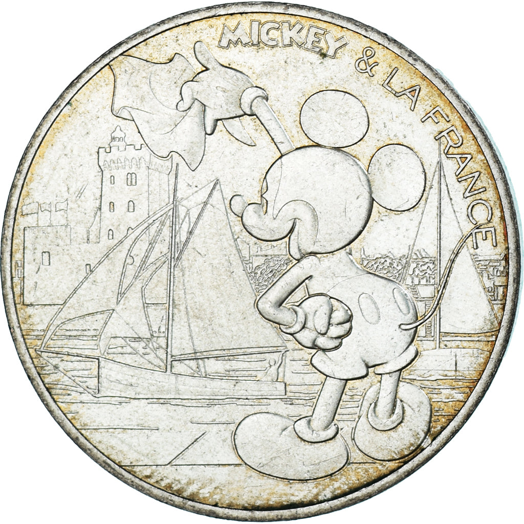 France, 10 Euro, 2018, Mickey Bon vent.FDC, MS(63), Silver