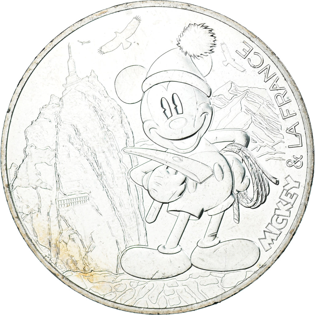 France, 10 Euro, Mickey premier de cordée, 2018, Paris, MS(63), Silver