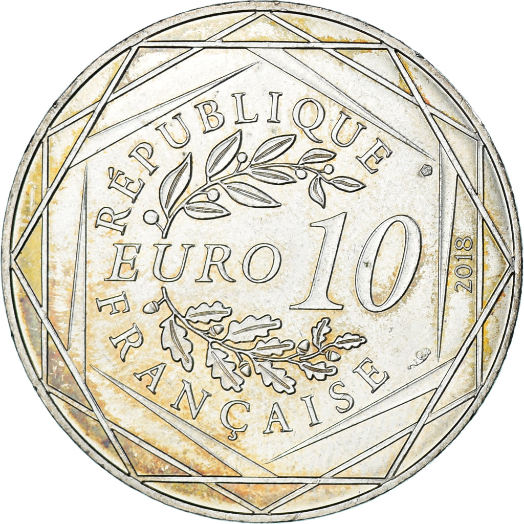 France, 10 Euro, Mickey premier de cordée, 2018, Paris, MS(63), Silver