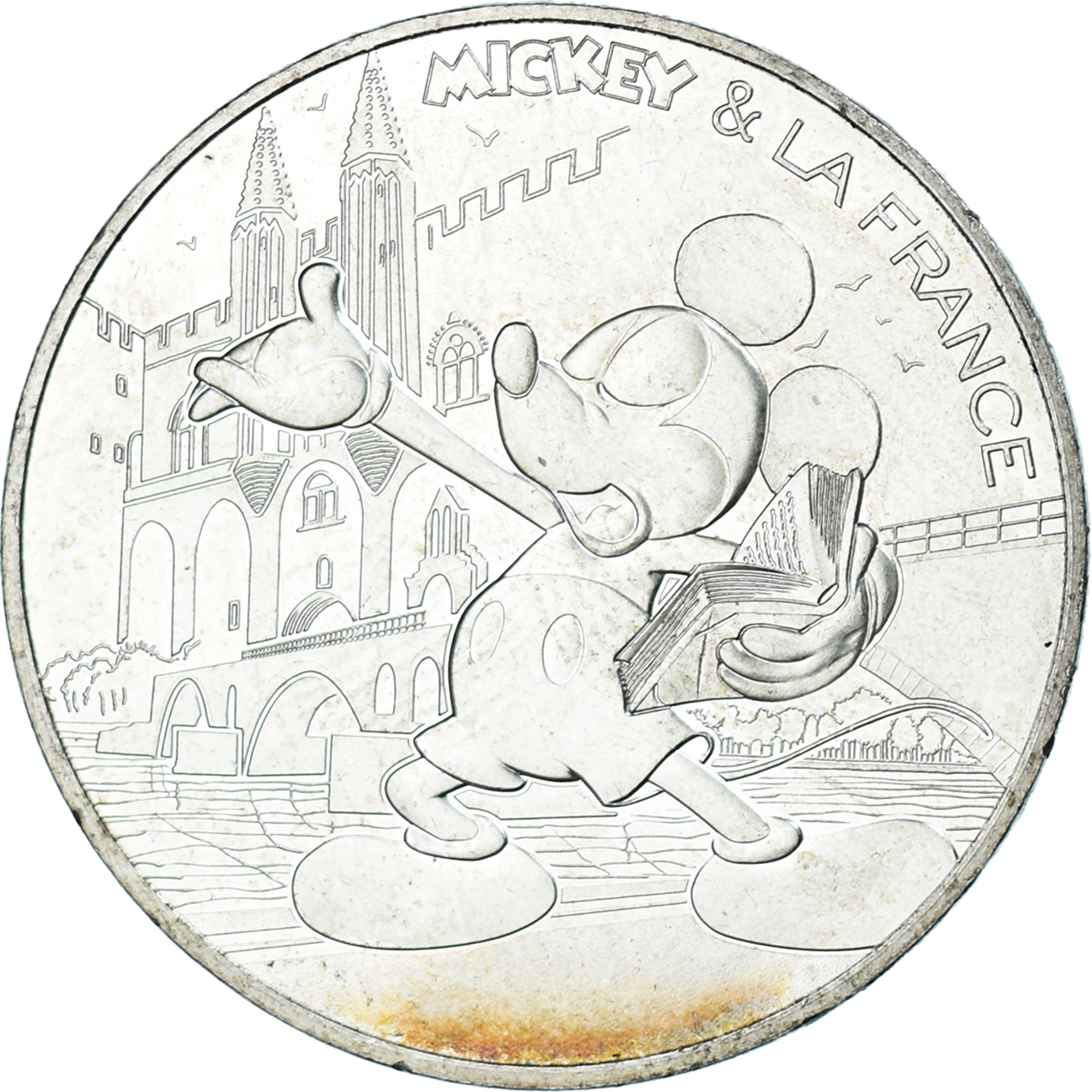 Frankrijk, 10 Euro, 2018, Monnaie de Paris, Mickey Sur le Pont d'Avignon, UNC-
