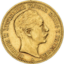 Coin, German States, PRUSSIA, Wilhelm II, 10 Mark, 1896, Berlin, EF(40-45)