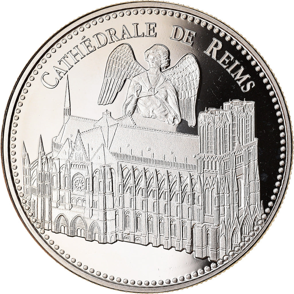 France, Medal, Cathédrale de Reims, MS(65-70), Copper-nickel