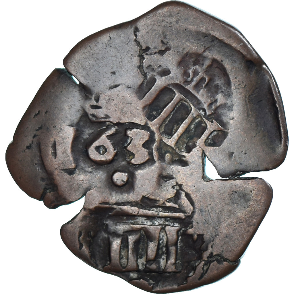 Coin, Spain, Philip IV, 6 Maravedis, 1659, VF(20-25), Copper