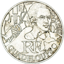 France, 10 Euro, Guadeloupe, 2012, Paris, EF(40-45), Silver, Gadoury:EU514