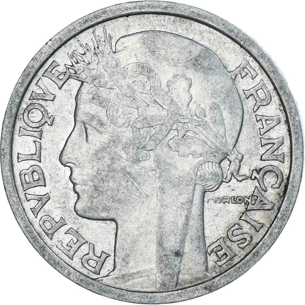 Coin, France, Morlon, 2 Francs, 1958, Paris, AU(50-53), Aluminum, KM:886a.1