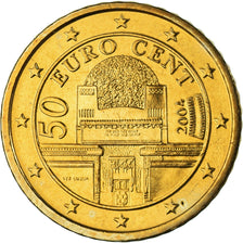 Austria, 50 Euro Cent, 2004, Vienna, SC, Latón, KM:3087