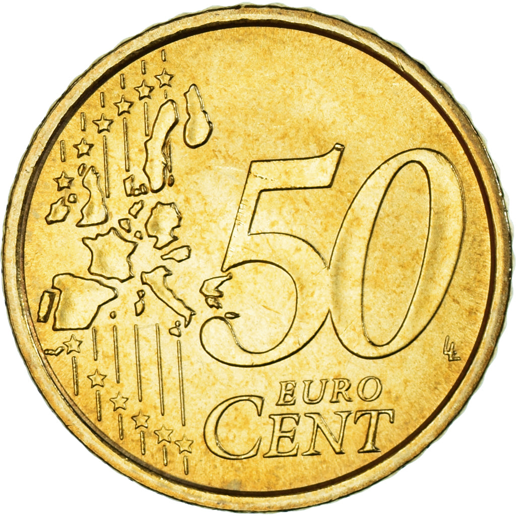 Italië, 50 Euro Cent, 2002, Rome, UNC-, Tin, KM:215