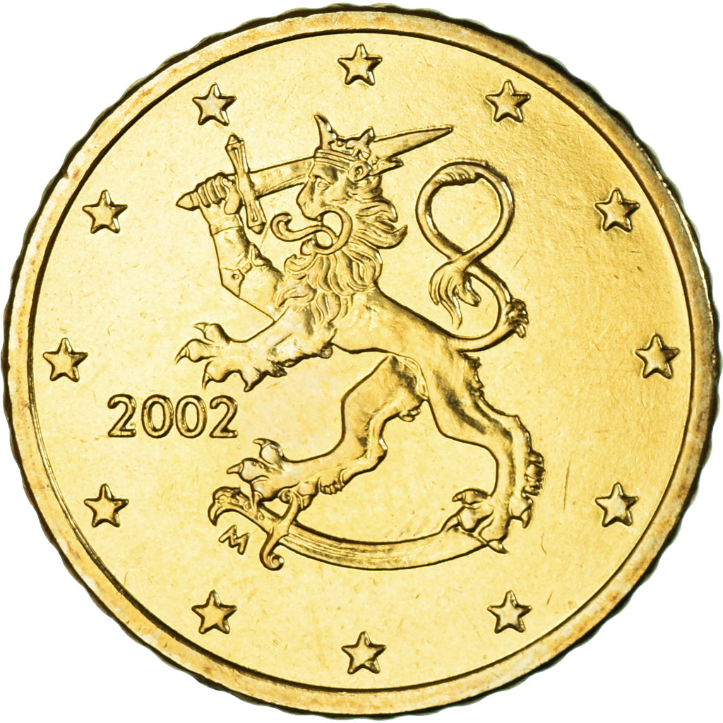Finlandia, 50 Euro Cent, 2002, Vantaa, SC, Latón, KM:103