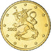 Finlandia, 50 Euro Cent, 2002, Vantaa, SC, Latón, KM:103