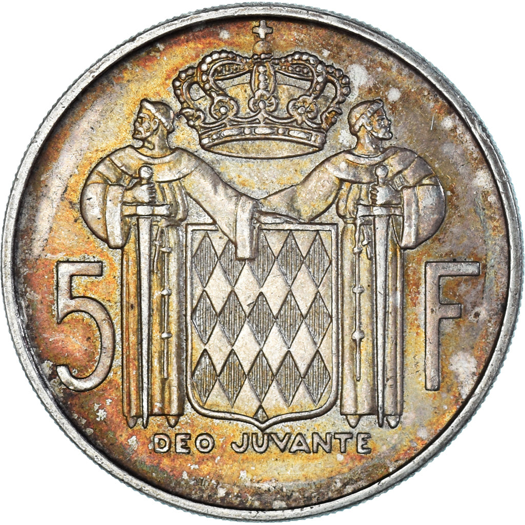Moneta, Monaco, Rainier III, 5 Francs, 1966, BB, Argento, KM:141, Gadoury:MC 152