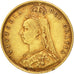 GREAT BRITAIN, 1/2 Sovereign, 1892, KM #766, AU(50-53), Gold, 3.96
