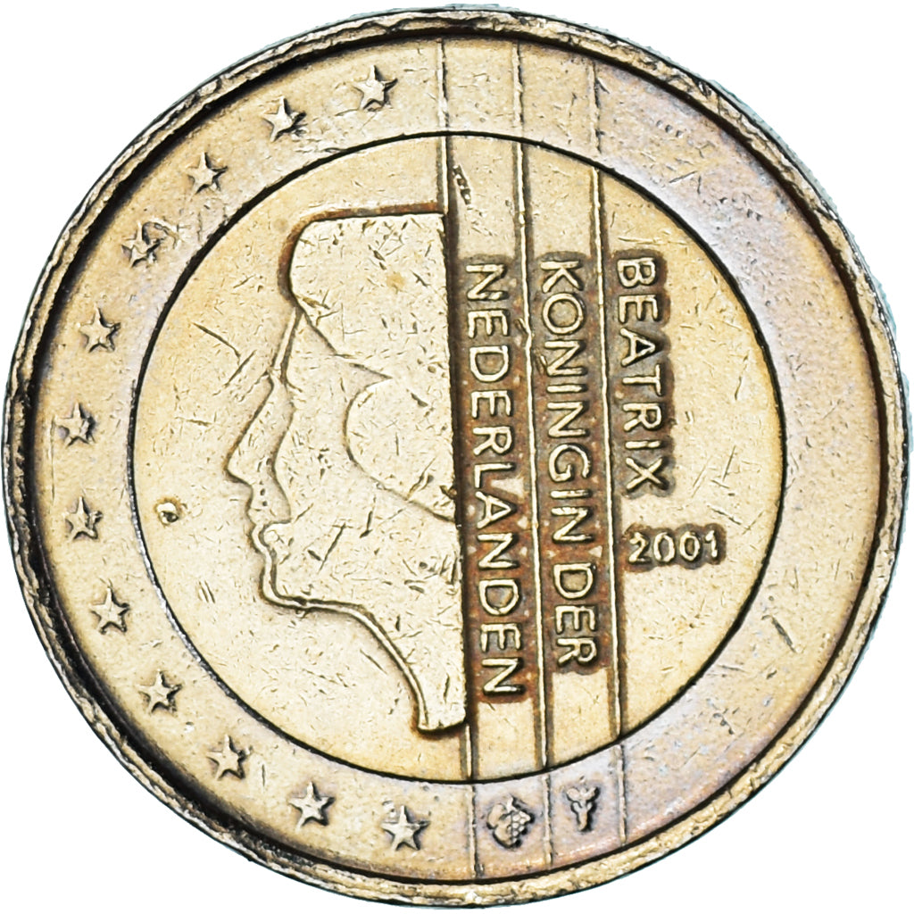 Netherlands, 2 Euro, 2001, Utrecht, EF(40-45), Bi-Metallic, KM:241