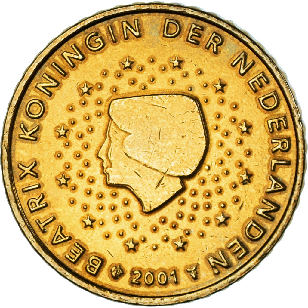Países Bajos, 50 Euro Cent, 2001, Utrecht, SC, Latón, KM:239