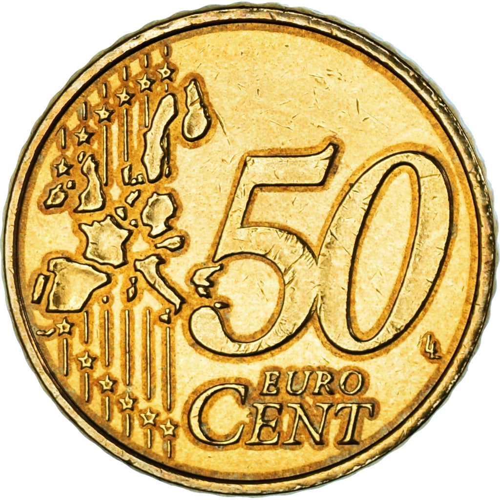 Países Bajos, 50 Euro Cent, 2001, Utrecht, SC, Latón, KM:239