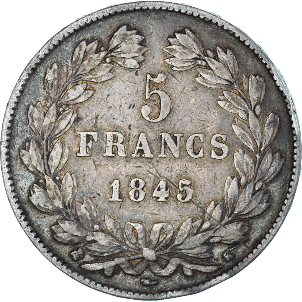 Coin, France, Louis-Philippe, 5 Francs, 1845, Bordeaux, VF(20-25), Silver