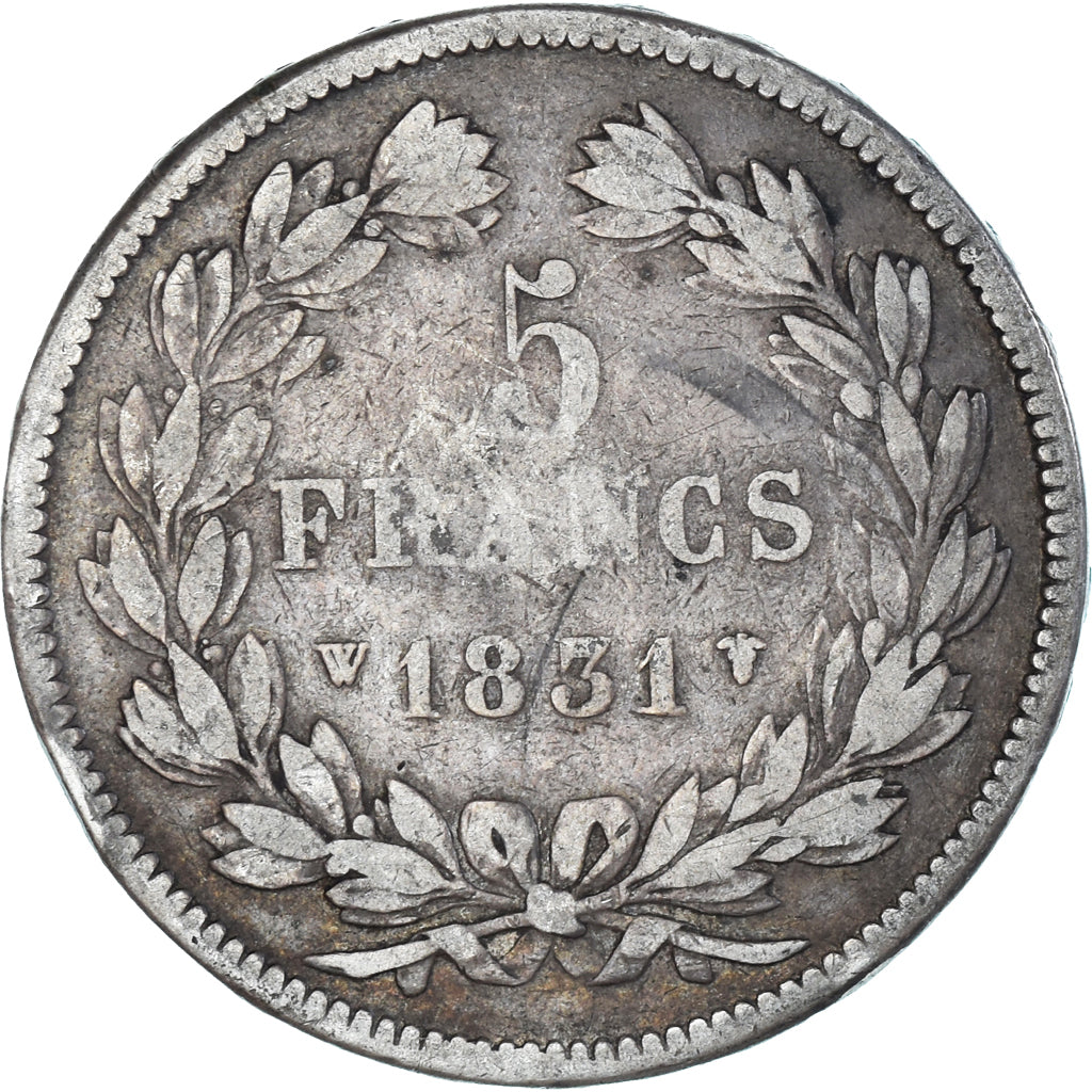 Monnaie, France, Louis-Philippe, 5 Francs, 1831, Lille, TB, Argent, Gadoury:678