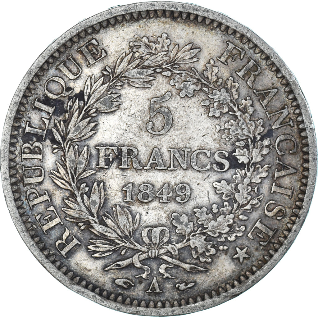 Monnaie, France, Hercule, 5 Francs, 1849, Paris, TB+, Argent, Gadoury:683