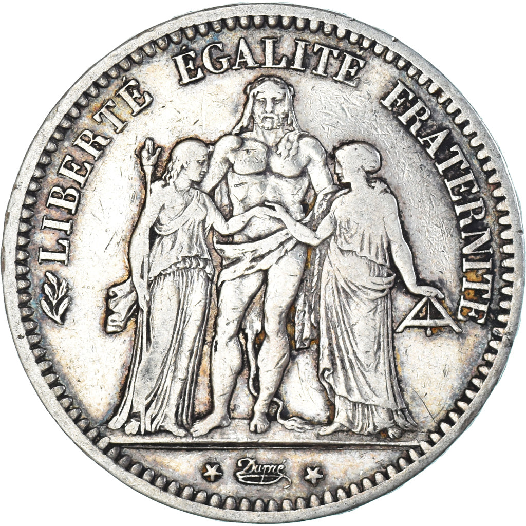 Münze, Frankreich, Hercule, 5 Francs, 1848, Paris, S+, Silber, KM:756.1