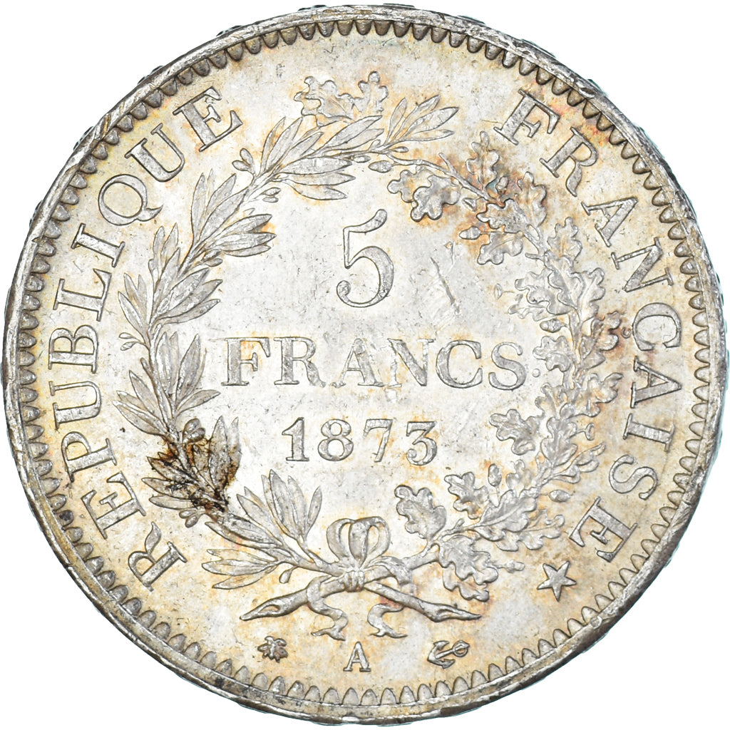 Münze, Frankreich, Hercule, 5 Francs, 1873, Paris, VZ, Silber, KM:820.1