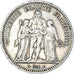 Moneda, Francia, Hercule, 5 Francs, 1849, Paris, BC+, Plata, KM:756.1