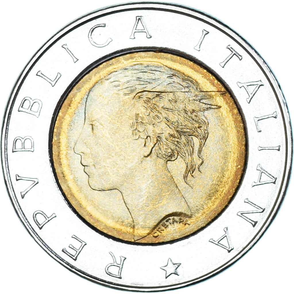 Moneta, Włochy, 500 Lire, 1993, Rome, AU(55-58), Bimetaliczny, KM:160