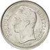 VENEZUELA, 25 Centimos, 1990, KM #50a, MS(63), Nickel Clad Steel, 16.06, 1.51