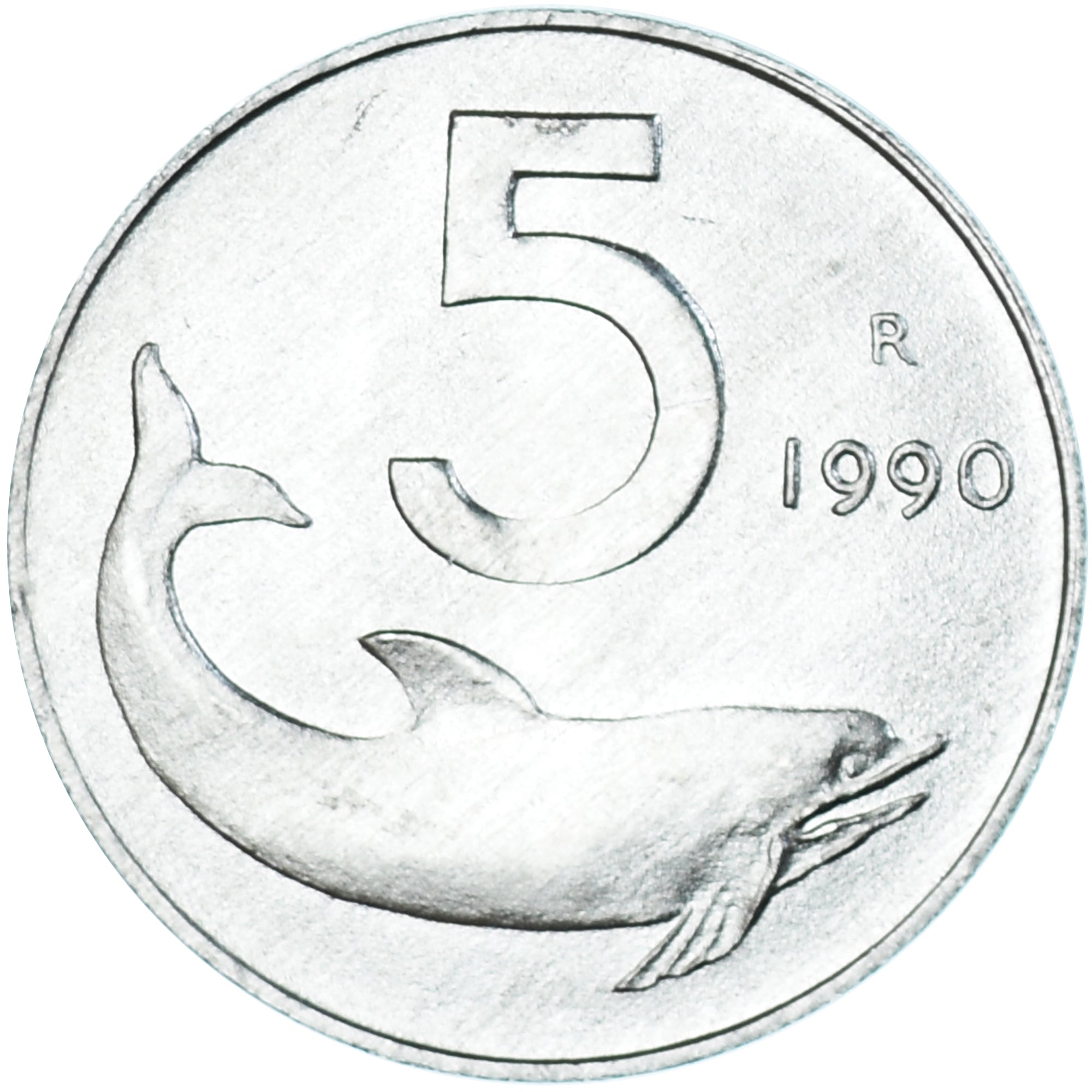 Moeda, Itália, 5 Lire, 1990, Rome, MS(63), Alumínio, KM:92