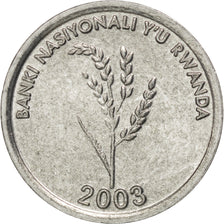 RWANDA, Franc, 2003, KM #22, MS(63), Aluminum, 16, 0.73