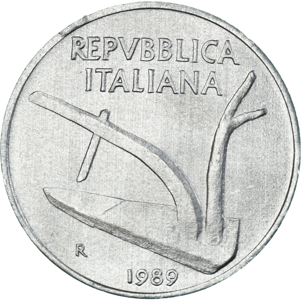 Munten, Italië, 10 Lire, 1989, Rome, UNC-, Aluminium, KM:93