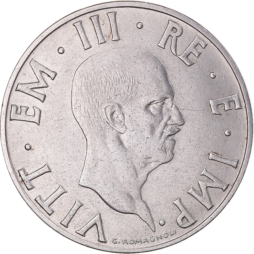 Coin, Italy, Vittorio Emanuele III, 2 Lire, 1939, Rome, EF(40-45), Stainless