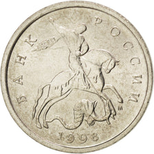 Coin, Russia, 5 Kopeks, 1998, Moscow, MS(63), Copper-Nickel Clad Steel, KM:601