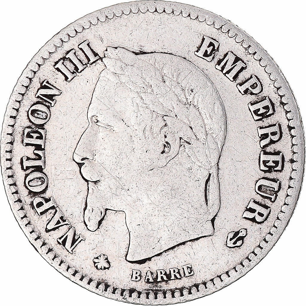 Coin, France, Napoleon III, Napoléon III, 20 Centimes, 1867, Paris, VF(30-35)