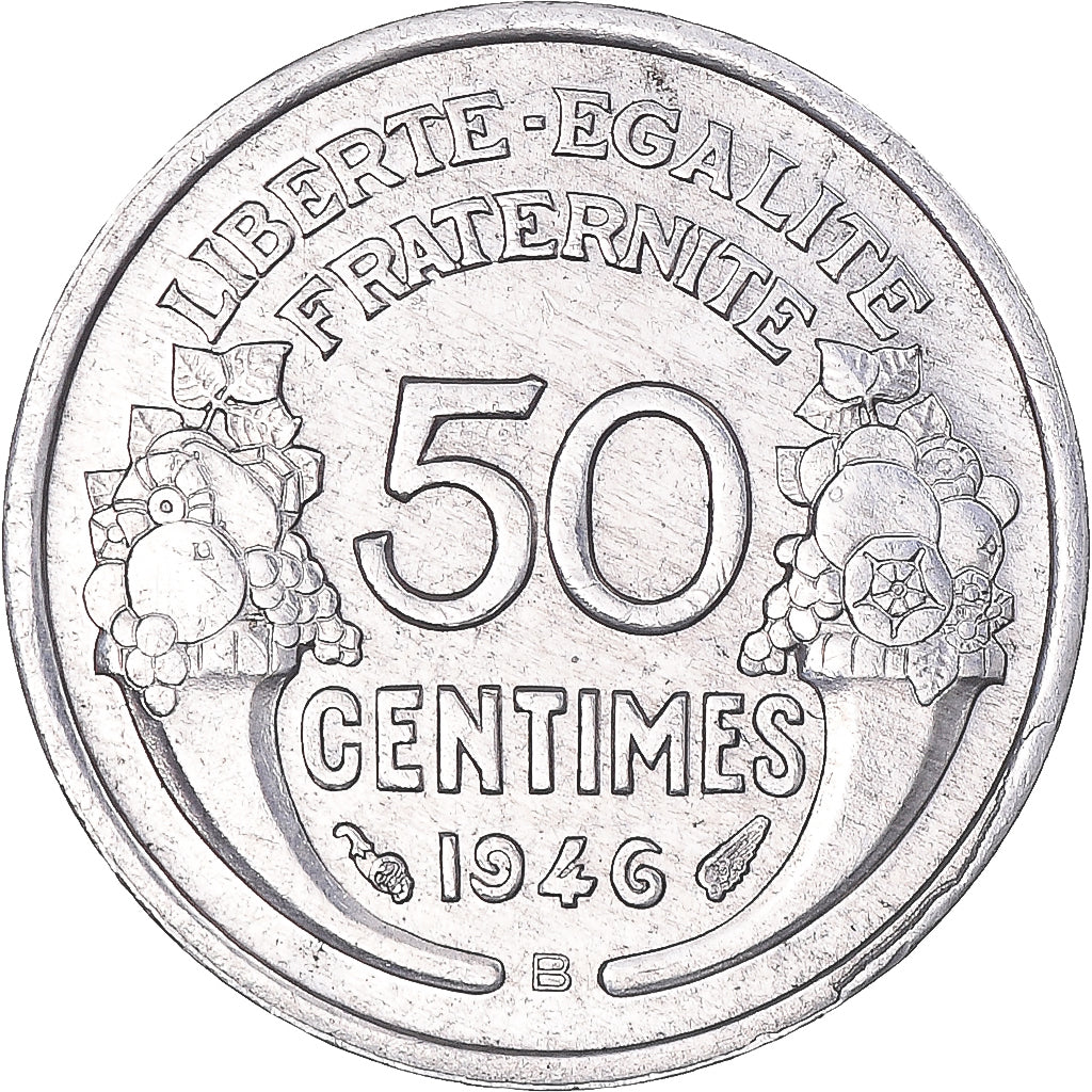 Munten, Frankrijk, Morlon, 50 Centimes, 1946, Beaumont - Le Roger, ZF+
