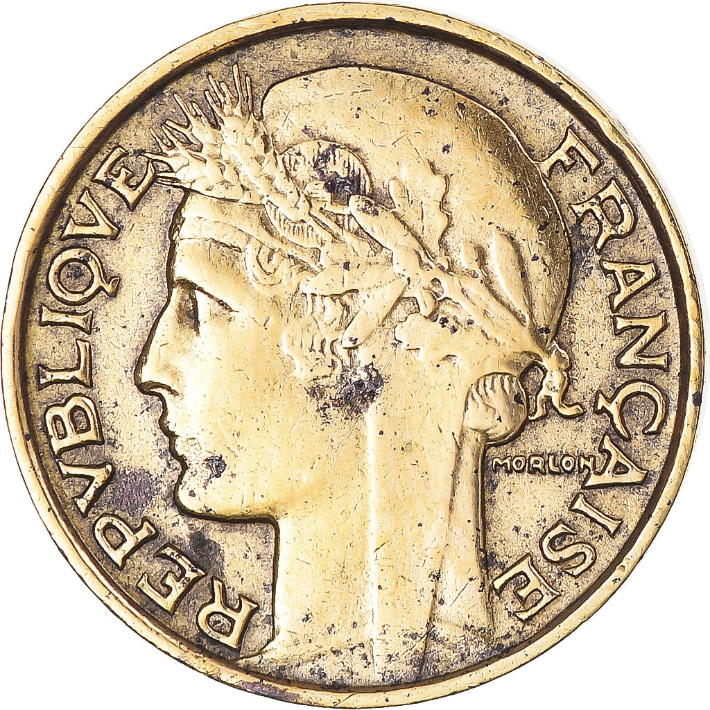 Moneda, Francia, Morlon, 50 Centimes, 1932, Paris, BC+, Aluminio - bronce
