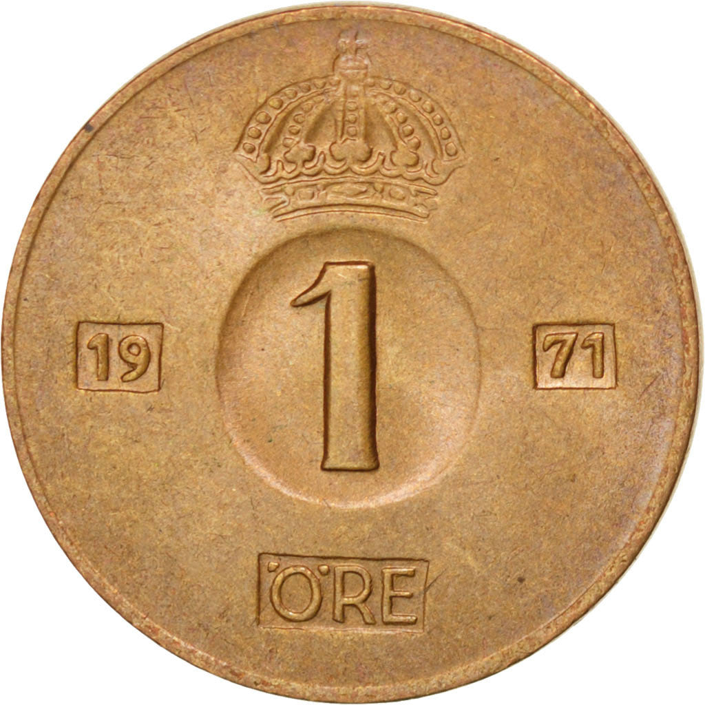 Coin, Sweden, Gustaf VI, Ore, 1971, MS(63), Bronze, KM:820