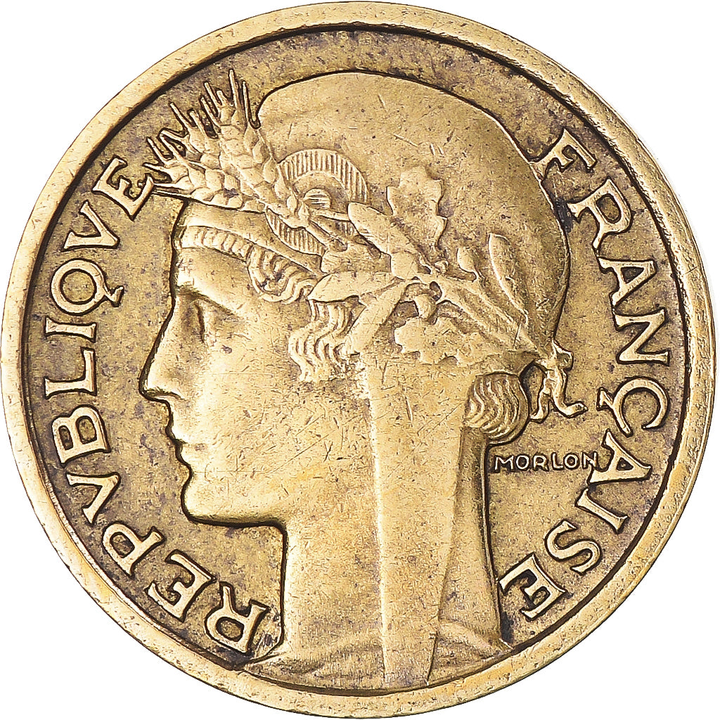 Coin, France, Morlon, 50 Centimes, 1937, Paris, VF(30-35), Aluminum-Bronze