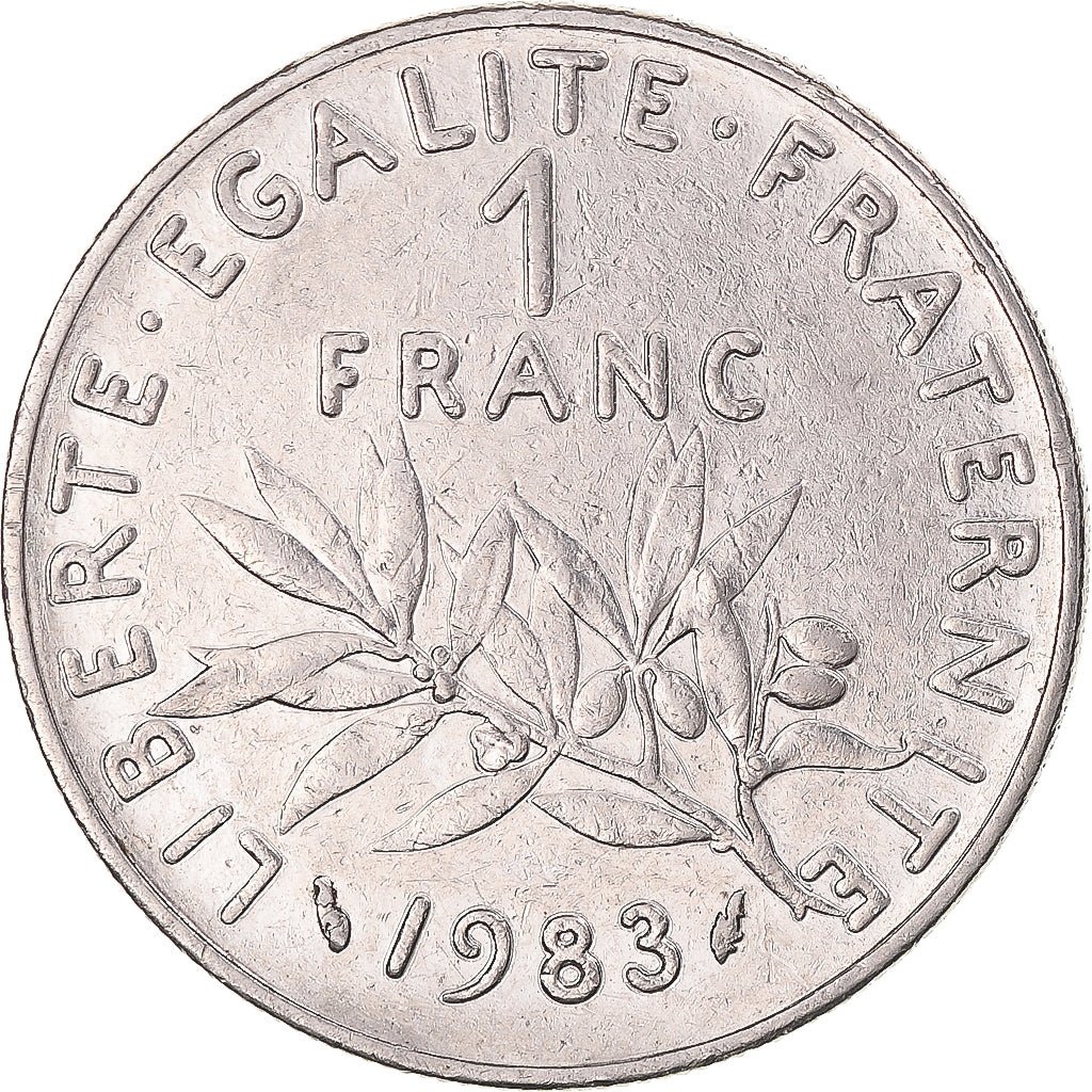Moeda, França, Semeuse, Franc, 1983, Paris, AU(50-53), Níquel, KM:925.1