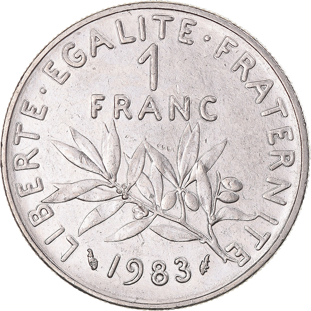 Moneda, Francia, Semeuse, Franc, 1983, Paris, MBC+, Níquel, KM:925.1