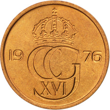 SWEDEN, 5 Ore, 1976, KM #849, MS(63), Bronze, 18, 2.71