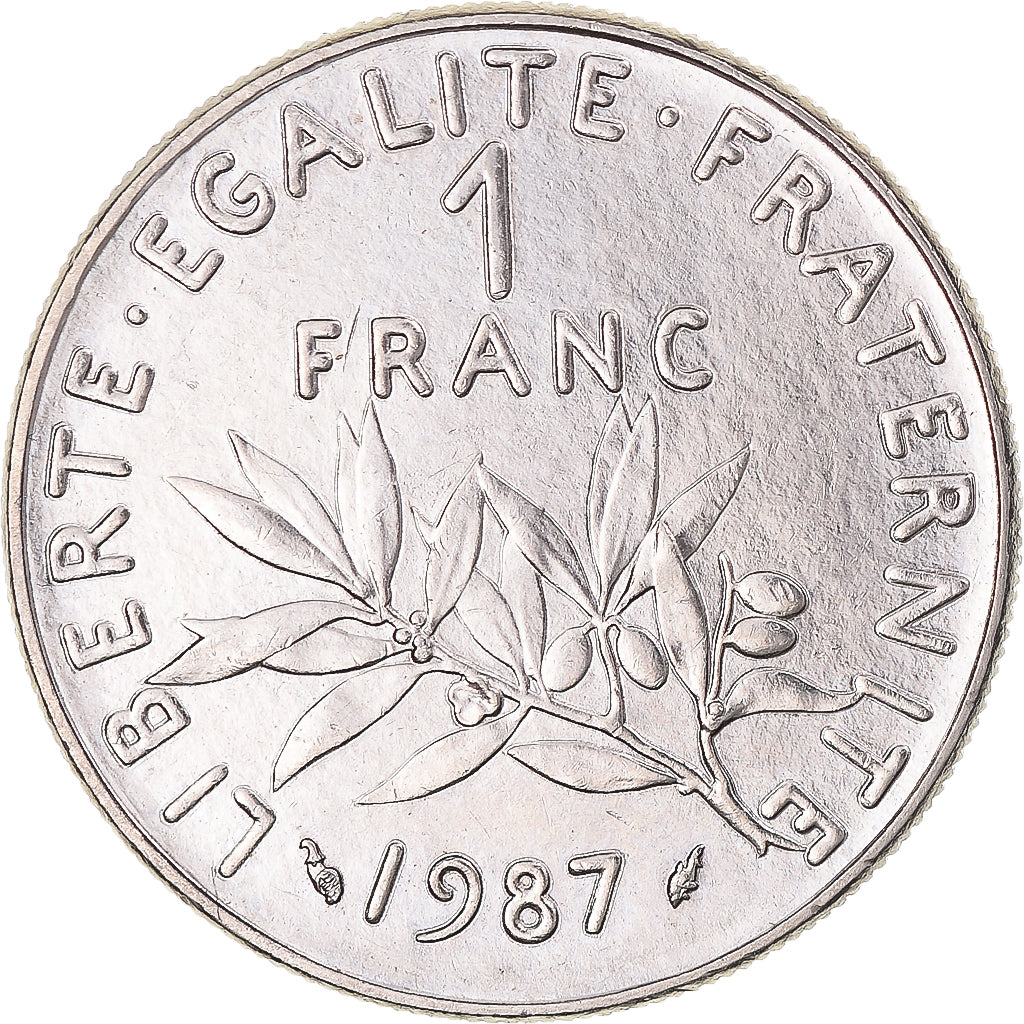 Munten, Frankrijk, Semeuse, Franc, 1987, Paris, PR, Nickel, KM:925.1