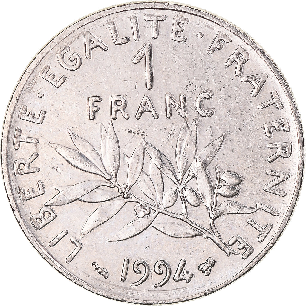Munten, Frankrijk, Semeuse, Franc, 1994, Paris, ZF+, Nickel, KM:925.1