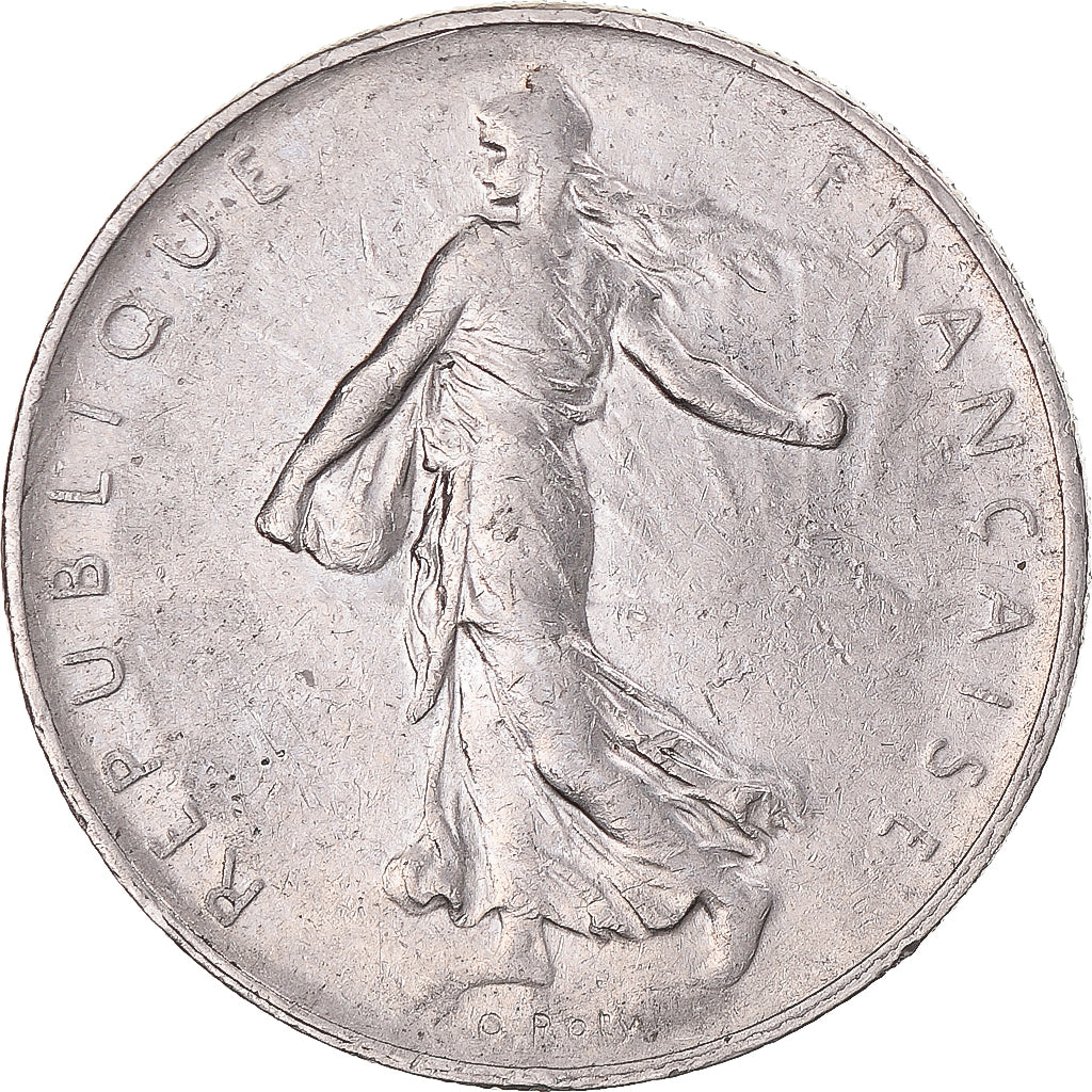 Moneta, Francia, Semeuse, Franc, 1966, Paris, BB, Nichel, KM:925.1, Gadoury:474
