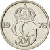 SWEDEN, 25 Ore, 1976, KM #851, MS(63), Copper-Nickel, 17, 2.19