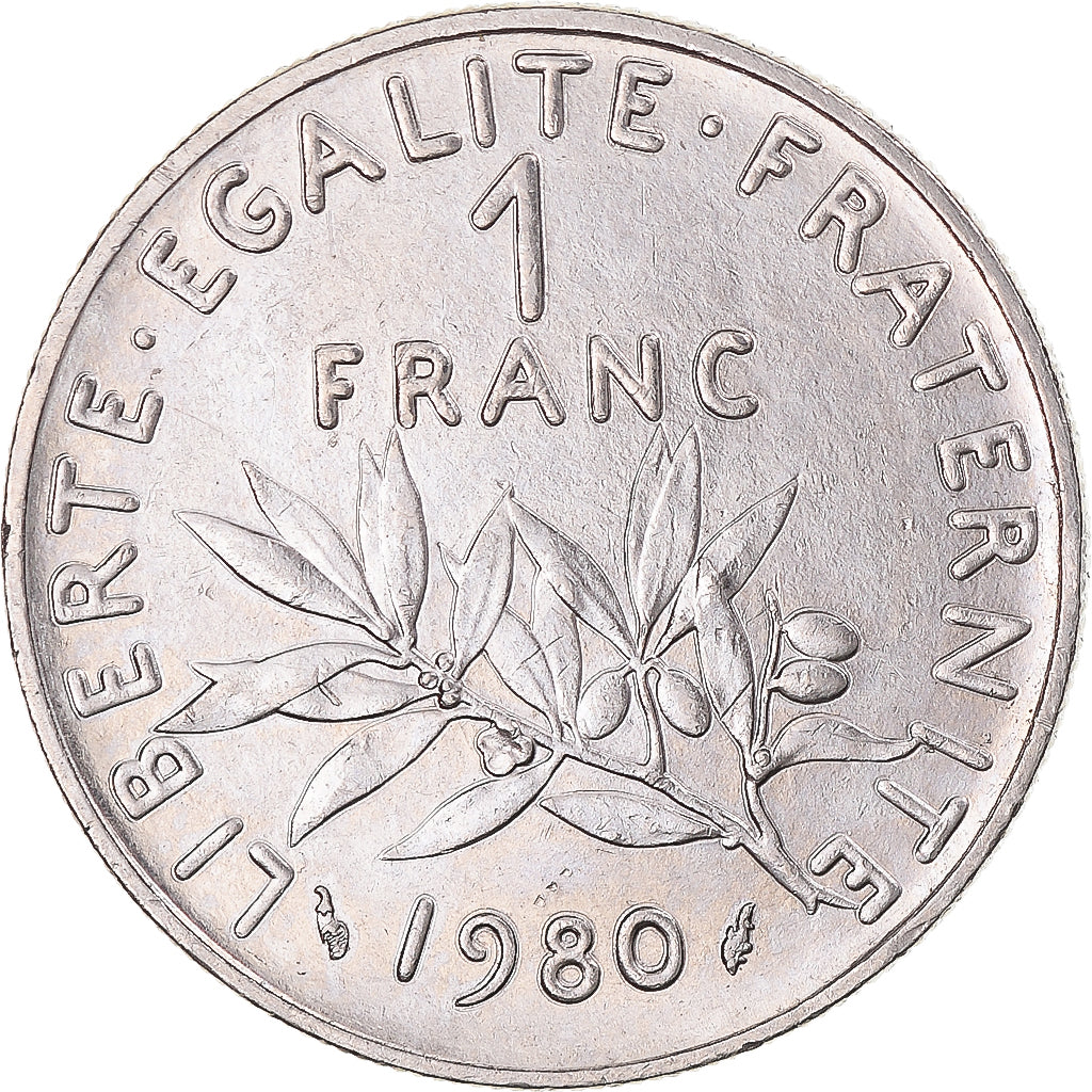 Munten, Frankrijk, Semeuse, Franc, 1980, Paris, PR, Nickel, KM:925.1