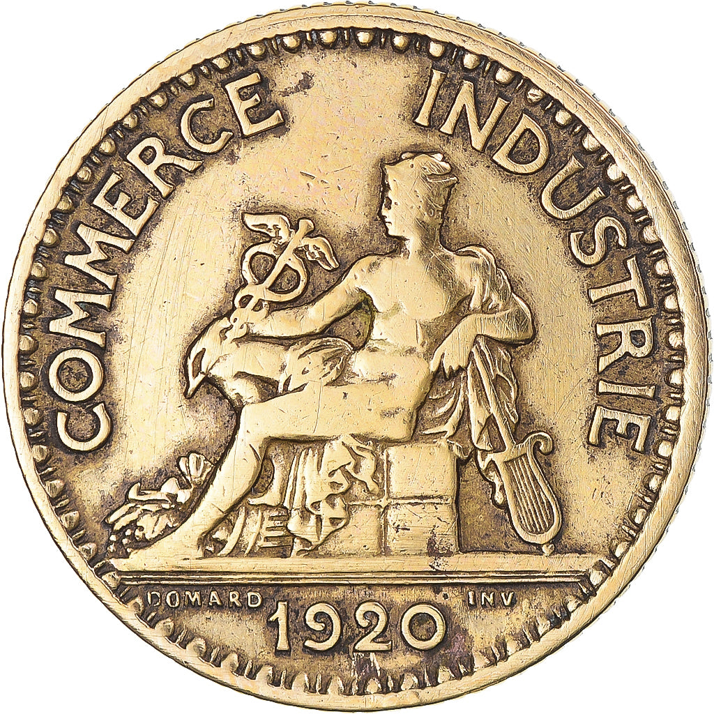 Moneta, Francia, Chambre de commerce, Franc, 1920, Paris, MB+, Alluminio-bronzo