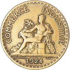 Coin, France, Chambre de commerce, Franc, 1924, Paris, VF(30-35)