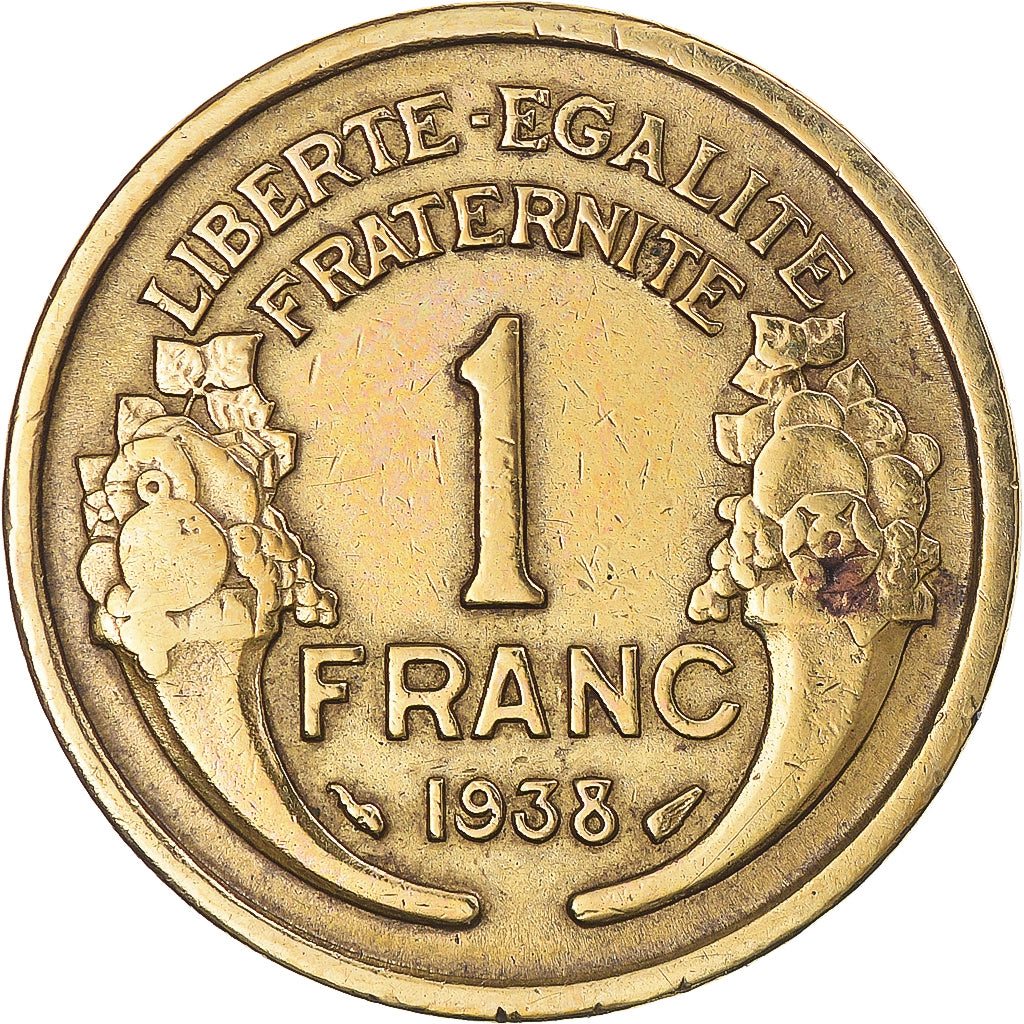Coin, France, Morlon, Franc, 1938, VF(30-35), Aluminum-Bronze, KM:885