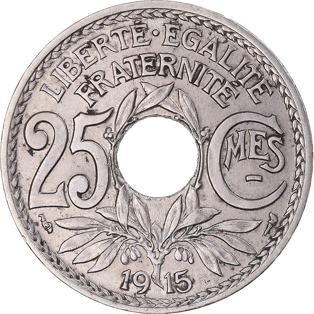 Coin, France, Lindauer, 25 Centimes, 1915, AU(55-58), Nickel, KM:867, Le