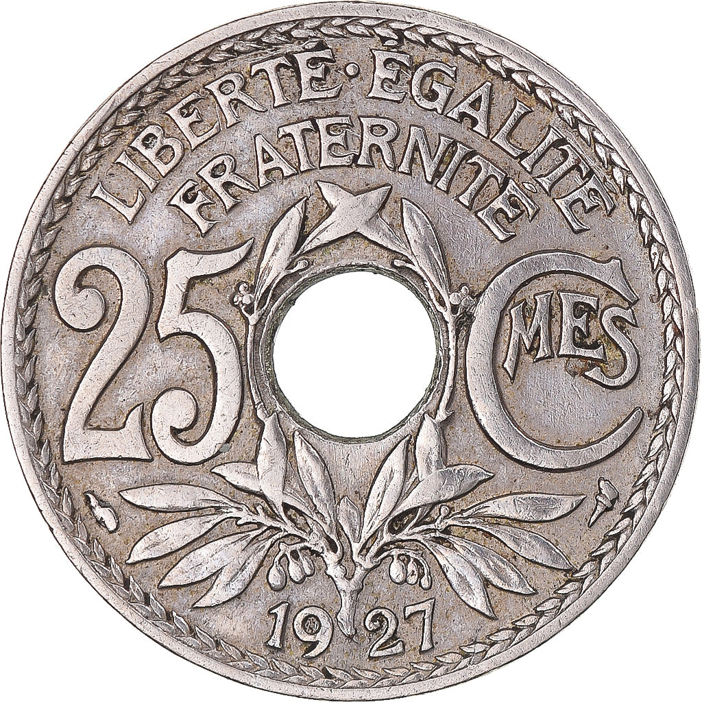 Coin, France, Lindauer, 25 Centimes, 1927, EF(40-45), Copper-nickel, KM:867a